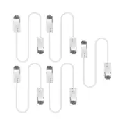 5x Cruxtec Ultra-Thin CAT6A U/UTP Ethernet Compact LAN Cable Cord 1m White