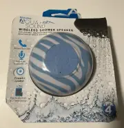 Aduro AquaSound White Shower Speaker Portable Waterproof Wireless Bluetooth NEW