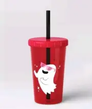 12oz Red Ghost Tumbler w/Straw Hyde and Eek Boutique Halloween Target NEW 2024