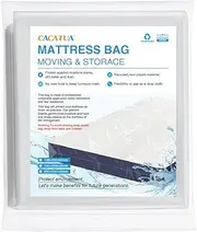 CACATUA Mattress Bag, King Clear Plastic Mattress Cover for Moving and Storage, Waterproof Mattress Protector