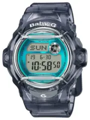 NEW Casio Baby-G VIVID COLORS Gray/Turquoise World Time Digital Watch BG169R-8B