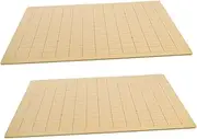 Generic 2Pcs Wooden Go Chessboard Double Sided Chess Game Lightweight Portable Design for Educational Play Present for Young Strategists
