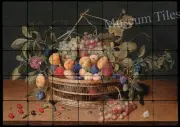 28x20 Van Hulsdonck Fruit Basket Art Tiles for Kitchen Backsplash