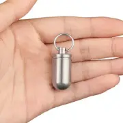 SW913 Micro Titanium Portable Pill Case Keychain, Mini Pill Holder Keychain, ...