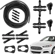 Car Windshield Hose Kit | Auto Washer Tubing Accessories for Windscreen | Automotive Parts 5116079AA 4805742AB 68024312AB, 5m Washer Fluid with Hose Connectors, Gaskets and Nozzles Foccar