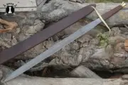 Custom Viking Sword - Handmade Damascus Steel Sword with Full Tang Blade Gift