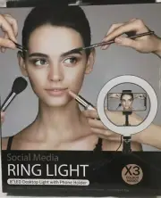 8" LED Selfie Ring Light W/ Tripod Phone Holder Stand For Makeup Social Media