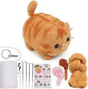 QMNNMA Needle Felting Kit, Animals Needle Felting Set, DIY Wool Felt Materials Set with Felting Tool and Instruction for Needle Felting Craft Project and DIY Handmade
