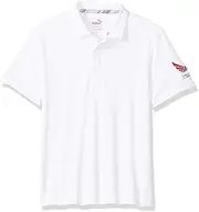 [pumagolf] PUMA Golf 2017 Boy's Volition Pounce Polo, Bright White, Small, Bright White, Small