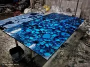 Blue Agate Geode Countertop, Agate Kitchen Countertop,Handmade Furniture Decors