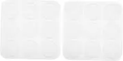 FIXOSHEE 2pcs Silicone Molding Kit Epoxy Resin Molding Crystal Drop Easy to Use Gambling Chip Molds