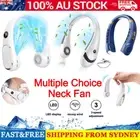 USB Leafless Neck Fan Cooler Rechargeable Dual Effect Cooling Neckband Fan