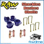 Mitsubishi Triton ML MN 4WD RAW Rear Shackle & Ubolt & Shackle Bush Kit COMPLETE