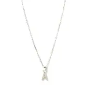 Initial Silver Charm Necklace