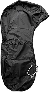 Full Outboard Motor Cover Fade and Crack Resistant UV-Proof Boat Motor Cover Boat Engine Cover Adjustable Strap Fit for Motor 60-100 HP Black