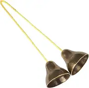 LRXIYODE Bronze Touch Bell Cymbal Hand Bell Percussion Hand Held Bell Service Bell Ringing Bell Sound Bell Yoga Bell Music Instrument Brass
