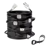 Yodotek 50FT 12 Gauge Outdoor Power Extension Cord,Seven Outlet Cable.Multipl...
