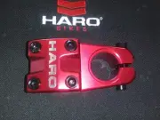 Haro Baseline CNC bmx stem in red.