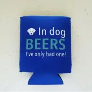 In Dog BEERS Neoprene Fold Flat Can / Stubbie Cooler