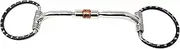 Professional Equine Horse 4.5" Mouth Studded Dee Ring Sweet Iron Snaffle w/Copper Rollers 3511A