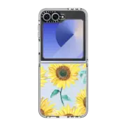 Galaxy Z Flip6 Clear Case Sunflowers