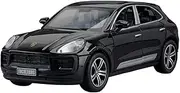 Scale Finished Model Car 1/32 Fit for Porsche Macan Sound Light Off-road Cars Die-casting Finished Model Car Diecast Vehicles Miniature Replica Car(Black)
