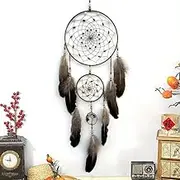 Hemasa Luminous Hand-woven Feathers Wind Chime Living Room Bedroom Hanging Dream Catcher for Wall Pendant Birthday Festival Gifts