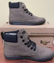 Dr. Martens Maelly WC Khaki + Black Waffle Cotton + Fine Canvas Ankle Boot Sz 5