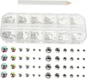 ARTSEWPLY 1 Set Flatback Rhinestones for Nail Art and Crafts Bling Rhinestones with Nail Art Pen for DIY Makeup Glitter Decoration