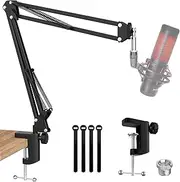 SUNMON QuadCast Boom Arm Mic Stand, Adjustable Suspension Boom Scissor Arm Stand for HyperX QuadCast, QuadCast S – RGB USB Condenser Microphone by