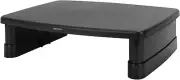 Basics Height Adjustable Rectangular Computer Monitor Riser Desk Stand with Stor