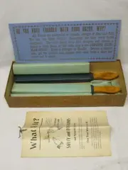 3 Ira Freemans Ft Edward Ny Honing Razor Strop NOS in Display Box Papers Vtg Old