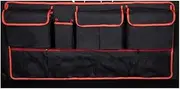 ATATHXHQay Multi-Pocket Car Trunk Organizer Hanging Back Seat Storage Bag with 9 Pockets Oxford Cloth Universal Storage Pocket(107cm-Red)