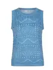 Esqualo women's crochet tank top Light Blue