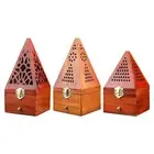 Cone Incense Holder Pyramid Hotel Incense Diffuser Wood Incense Burner Box