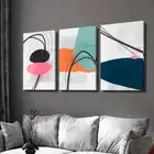 3pcs Abstract Classic Modern Geometric Line Wall Art Canvas Unframed/Framed