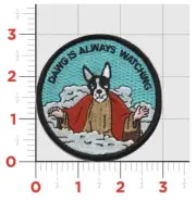 MARINE CORPS VMU-1 WATCHDOGS DAWG IS WATCHING HOOK & LOOP EMBROIDERED PATCH