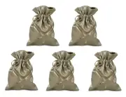 5 New 4 x 6 Luxurious Satin Dice Bags – Ships w/ Tracking - RPG D&D – Pewter