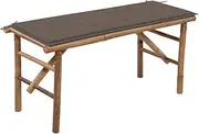 Generic Folding Garden Bench with Cushion 118 cm Bamboo,Furniture,Outdoor Furniture,Outdoor Seating,Outdoor Benches