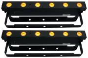 (2) Chauvet DJ EZLink Strip Q6BT ILS RGBA Battery Wash Strip Lights w/Bluetooth