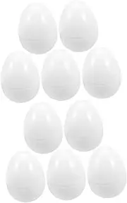 HOOTNEE 10pcs Simulated Egg Decoration Plastic Eggs Game Fake Chicken Eggs Halloween Eggs Blank Eggs Eggs for Fake Eggs Fillable Easter Eggs Halloween Plastic Eggs Egg