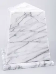 Large/Adult 240 Cubic Inches White Viewpoint Natural Marble Urn for Ashes