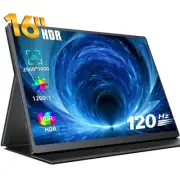 UPERFECT 120Hz Monitor Gaming Monitor 16" 2560*1600 2K Portable Monitor USB-C