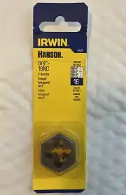 Hanson Irwin #9434 1" Hex Die 3/8" - 16NC Made in USA New in Package
