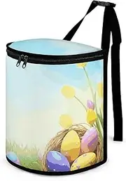 VFMKT Car Trash Can with Lid Reusable Waterproof Car Trash Bag Hanging Vehicle Garbage April EasterCar Multipurpose Storage Box for Vehicle Travel Camping Picnicing