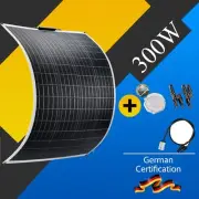 300W Flexible Solar Panel Kit Portable Caravan Camping Home Battery Charge Power