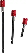 3pcs Bit Holder Extension Bar Magnetic Bit Holder for Electric Bits Tool Bag (Three red groups)