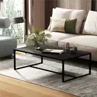 Modern Glossy Finish Sintered Stone Coffee Table Nested Set Sofa Side End Tables
