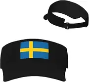 [Generic] National Emblem of Sweden Sun Visor Hats Swedes Sunscreen Visor Cap for Sport Beach Tennis Golf Running Hiking