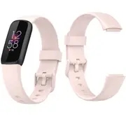 For Fitbit Luxe Band Magnetic Replacement Band Waterproof Silicone Wristbands (Rose Gold) (Small 5.5 inch-7.1 inch)